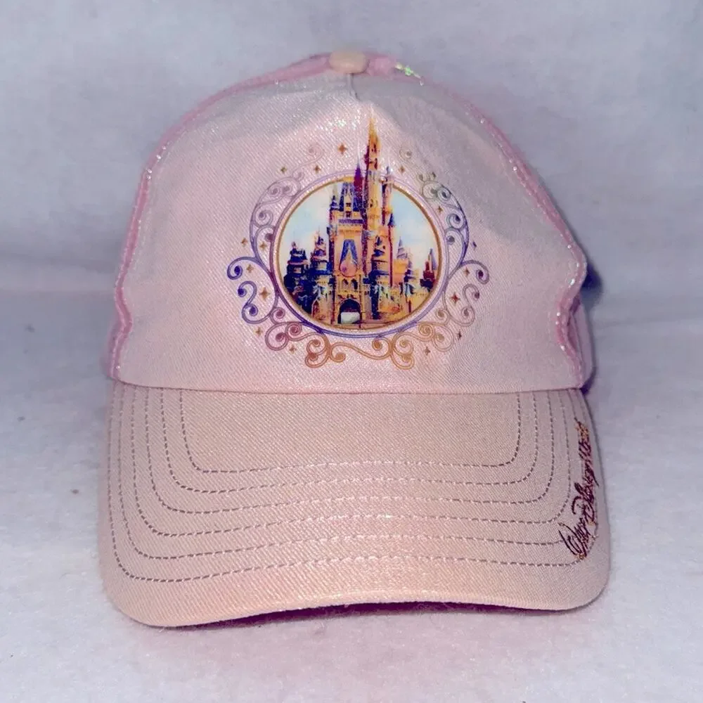 Adult Walt Disney World 50th Anniversary Baseball Cap Iridescent Pink